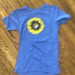 Blue and Yellow Sunflower Short Sleeve t shirt by Buc cees
